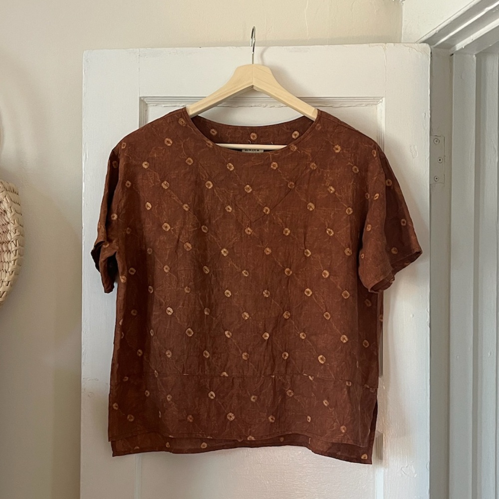 Maiwa Linen Top - Size Medium